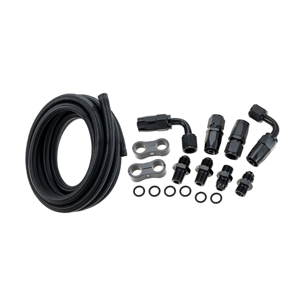 6AN Transmission Cooler Lines Kit – 15ft Braided Hose With Fittings For 4L60E/4L65E